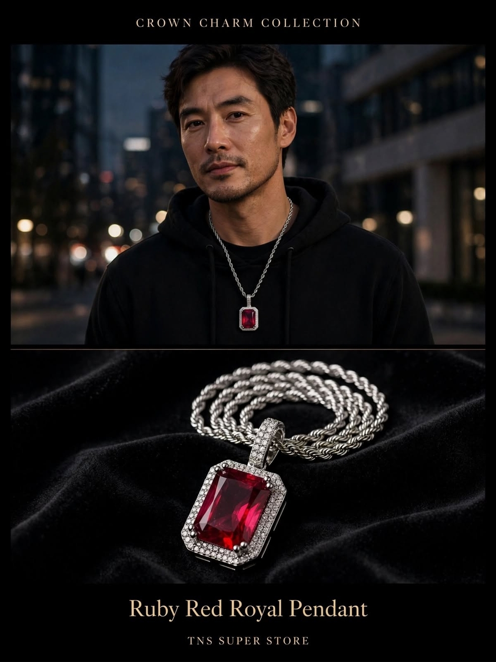 Ruby Red Royal Pendant Necklace